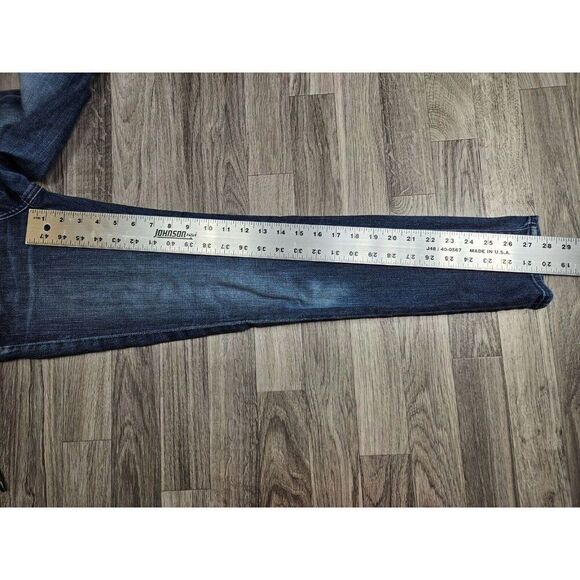 Adriano Goldschmied Womens Size 26 R Stevie Ankle Embroidered Denim Blue Jeans - Picture 9 of 11